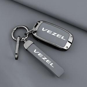 Offre Spéciale pour Honda VEZEL couverture <span class=keywords><strong>de</strong></span> clé <span class=keywords><strong>de</strong></span> voiture 2015 à 2023 modèle métal cuir automobile porte-clés coque <span class=keywords><strong>de</strong></span> protection - Product Image 4