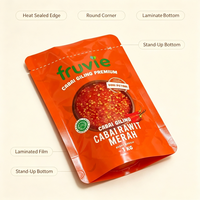 Sachet Doypack Imprimé par Gravure, Résistant à l'Humidité, Résistant aux Hautes Températures, en Plastique Stratifié pour Emballage Alimentaire (Sauce Pimentée)