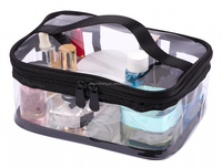 Trousse de Maquillage Pliable Grande Capacité en PVC Rigide avec Logo Personnalisé, Fermeture Éclair, Poignée Portable, Étui Cosmétique de Voyage Étanche pour Trousse de Toilette