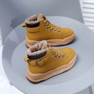 Nouvelles chaussures d'hiver 2022 en velours pour femmes, bottines courtes chaudes en coton pour étudiantes - Product Image 5