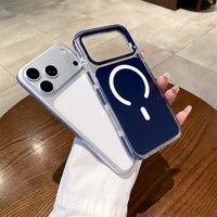 Coque arrière personnalisée en sérigraphie pour iPhone 17 Series, avec cadre magnétique en acrylique, vente en gros