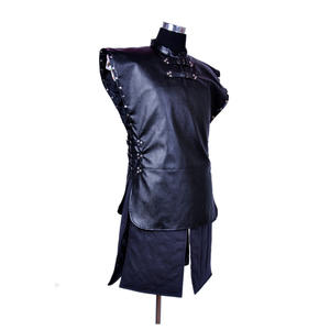 Conjunto de Disfraz Premium de <span class=keywords><strong>Jon</strong></span> <span class=keywords><strong>Snow</strong></span> GTU11, Abrigo Negro Estilo Juego de Tronos con Túnica para Hombre - Product Image 3