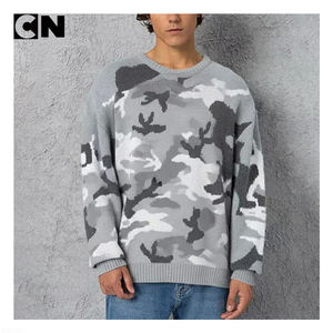 Suéter de Punto con Cuello Redondo, Diseño Personalizado con Certificación GRS, Estampado Gráfico, Acrílico y Poliamida, Talla Grande, para Hombre, Invierno - Product Image 3