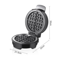 Nouvelle conception de mini gaufrier à gâteaux, surface de cuisson antiadhésive, gaufrier belge rond