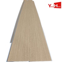 Décoration intérieure moderne, panneau de plafond en PVC à grain de bois 3D, carré, brillant, imperméable, ignifuge, écologique, grille de plafond