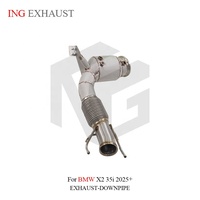 ING Système d'échappement en acier inoxydable de 1,5 mm d'épaisseur, collecteur d'échappement et embout pour BMW X2 35i 2025+, bouclier thermique, tuning automobile de haute qualité