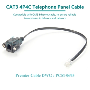 Cat3 4p4c RJ9 điện thoại Modular Jack Nam để nữ screwing Bảng điều chỉnh núi cáp mở rộng, RJ12 <span class=keywords><strong>RJ11</strong></span> rj10 mặt bích Chassis núi - Product Image 5