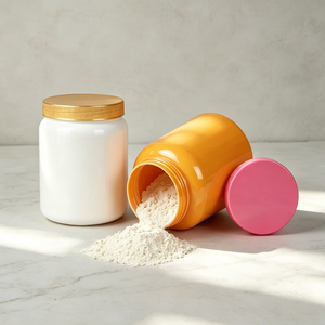 1200ml 1500ml 2200ml PET Protein Powder Jar Empty Protein Container Food Grade Supplement Powder Storage <b>Bottle</b> With Color Lid - Product Image 5