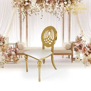 Chaise de mariage d'or de chaise de trône de roi bon marché royal de luxe pour la mariée et le marié
