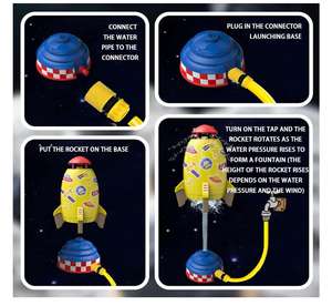 في الهواء الطلق المياه اللعب سبلاش قاذفة الصواريخ الرشاشات البلاستيك مكبر الضغط للصيف حديقة المروج رذاذ الماء - Product Image 6