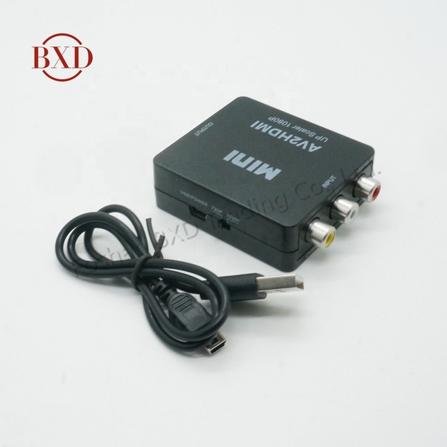 Mini RCA AV to HD MI Converter Adapter Composite AV2HDMI Converter 1080P HDTV DVD