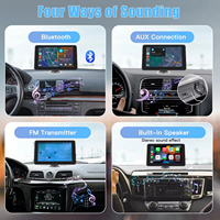 Pantalla Inalámbrica Inteligente Portátil para Auto con Carplay y Android Auto, Navegación GPS, Radio Multimedia de 7 Pulgadas con Pantalla Táctil