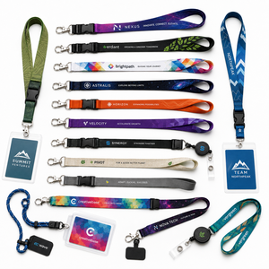 Cordones para Regalos, Porta Tarjetas de Identificación, Porta Credenciales, Cordones Promocionales Económicos, Personalizados con Serigrafía, Cordones Ecológicos de Poliéster con Logotipo - Product Image 1