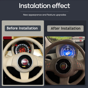 Tableau de bord numérique JIUTREE Carplay pour Fiat 500 2007-2015, écran LCD, cockpit virtuel, tableau de bord numérique - Product Image 2