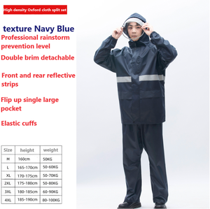 Imperméable <span class=keywords><strong>Pantalon</strong></span> de <span class=keywords><strong>pluie</strong></span> Costume Full Body Rainstorm Proof Labour Insurance Takeaway Riding Reflective Split Raincoat - Product Image 3