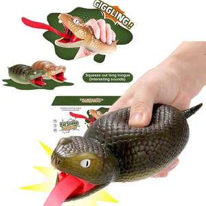 Juguete de Serpiente de Goma Realista con Lengua Retráctil y Sonido, Juguete Interactivo para Niños de 5 a 7 Años - Product Image 1