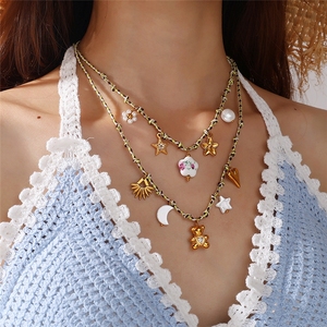 Bracelet chaîne en corde nouée style océan en acier inoxydable <span class=keywords><strong>E316L</strong></span>, collier inaltérable pour femme, bijoux - Product Image 4