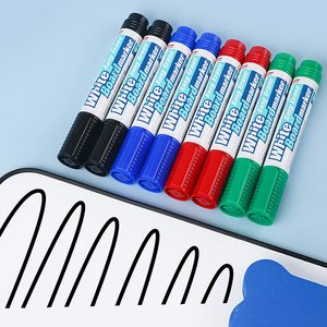 Venta al por mayor de alto rendimiento <span class=keywords><strong>borrable</strong></span> a base de aceite pizarra rotuladores negro rojo tinta recargable para uso escolar - Product Image 1
