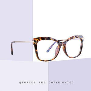 Montures de lunettes œil-de-chat TR90 transfrontalières, monture complète, protection anti-lumière bleue, verres plats, unisexe 88005 - Product Image 1