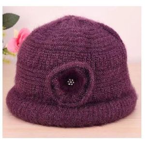 Chapeau Bob Rond en Éponge Bordeaux Doublé Polaire Chaud Hiver Femme Décontracté 54-56CM - Product Image 2