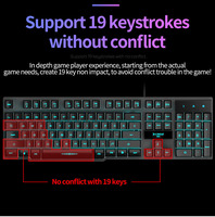 Clavier de jeu mécanique filaire, USB, avec fil, souris, rétroéclairage LED rvb, pour ordinateur PC et Laptop