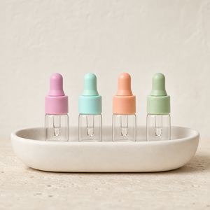 ขวดแก้วขนาดเล็กกะทัดรัดพร้อมจุกซิลิโคนสีพาสเทล - Product Image 3