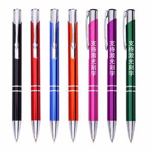 Assorted Metallic <b>Color</b> Metal Ballpoint <b>Pen</b> Set Slim Design Customizable Logo <b>Pens</b> Black Blue Ink Office School - Product Image 6