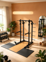 Plateforme d'entraînement de musculation antichoc et anti-chute, rack de rame à barre en T Hummer, amortisseur insonorisant pour squats et soulevés de terre