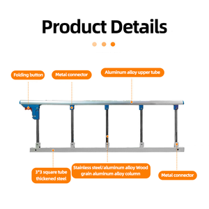 Боковые направляющие для больничной койки, из алюминиевого сплава, 4, 5, 6 секций, регулируемые рейки для безопасности пациентов, аксессуары для медицинской кровати, оптовая продажа - Product Image 3