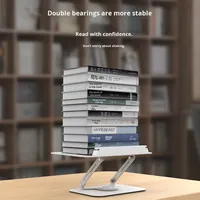 Support de tablette pour ordinateur de bureau BONERUY, support de lecture rotatif à 360 degrés en métal, support de livre pliable réglable en hauteur, modèle R19