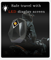 Technologie de lumière LED Sac pour casque Sac de queue de moto Sac de siège arrière Sac à dos de cavalier de grande capacité Accessoires de moto
