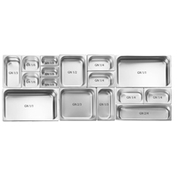 Buphex Haute Qualité GN Pan Gastronorm Récipient Alimentaire Style UE 1/2-150 Acier Inoxydable Plusieurs Tailles Restauration Buffet Équipement