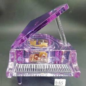 คริสตัลเปียโนตกแต่งตกแต่งความแปลกใหม่ DIY หมุน<span class=keywords><strong>เพลง</strong></span>กล่องส่งแฟนของขวัญสร้างสรรค์การปรับแต่ง - Product Image 2