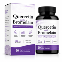 Cápsulas de Quercetina Dihidratada 500mg con Bromelina y Hoja de Ortiga para Apoyo Diario y Estacional al Bienestar, Marca Privada, ODM, Venta al por Mayor