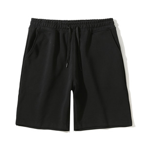 Pantalones Cortos de Lona 100% Algodón para Hombre, Transpirables, Corte Holgado, Casuales de Verano, Color Sólido, Cintura Elástica con Cordón - Product Image 4