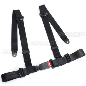 Ceinture de sécurité de course sportive à 3 ou 4 points de fixation, à dégagement rapide, en nylon, pour voiture, noir et rouge - Product Image 4
