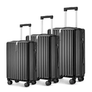 3-Piece Premium ABS PC Trolley Luggage Suitcase Sets Convenient Travel Bags with Spinner Caster for Travel