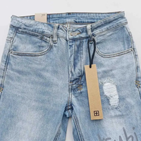 Top Quality Denim Jeans Mens Pants Trousers Stacked Y2K Hip Hop Distressed Luxury Designer Streetwear Brand Ksubis Jeans for Men