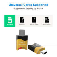 Lecteur de carte mémoire Mini Portable en alliage OTG Type C TF pour adaptateur de carte mémoire pour iPhone 15 Macbook Samsung
