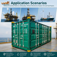 Conteneur Offshore à Côté Ouvert 20 pieds DNV 2.7-1 ISO 10855 en Acier Corten BV LR pour Plateforme Pétrolière et Gazière