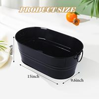 Seau à glace portable personnalisable en acier zingué de 15 litres avec poignées lumineuses pour fêtes, style américain, pour hôtels et bars – Vente en gros
