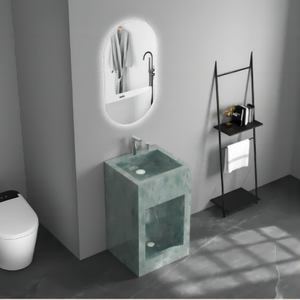Venta al por mayor diseño moderno estilo simple estilo de lujo <span class=keywords><strong>losa</strong></span> de roca baño lavabo de mármol - Product Image 3