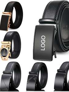 फ़ैक्टरी कस्टम लोगो पुरुषों के फैशन वास्तविक कछुट चमड़े के बेल्ट के साथ जस्ता मिश्र धातु के साथ - Product Image 6