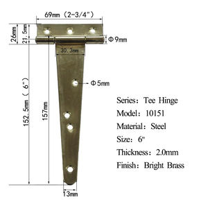 <span class=keywords><strong>Bisagras</strong></span> negras resistentes DIVINE T-Strap para graneros al aire libre y cercas de madera - Product Image 3