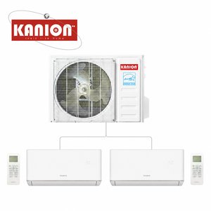 เครื่องปรับอากาศแบบแยกส่วนสองโซน USA R32 DC Heat Pump 18000 24000 36000 BTU แบบไม่มีท่อ SEER2 AHRI ETL ขายส่ง OEM E - Product Image 1