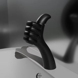 Nouveau robinet de lavabo chaud et froid, mitigeur de lavabo à levier unique en laiton vert, mitigeur de lavabo à levier unique vert et blanc - Product Image 4