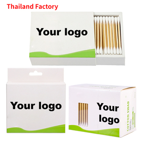 Düşük fiyat özel kozmetik coton-tige özelleştirilmiş Q ipuçları pamuk kulak tomurcukları beyaz makyaj pamuğu ile kağit kutu Swabs - Product Image 1