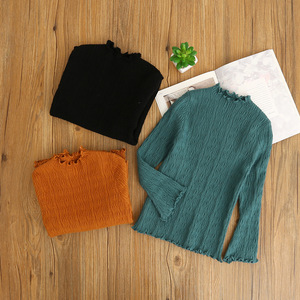 Blouses pour enfants à ourlet incurvé fantaisie, à personnaliser, pour la mode, de la collection de vêtements en gros - Product Image 1