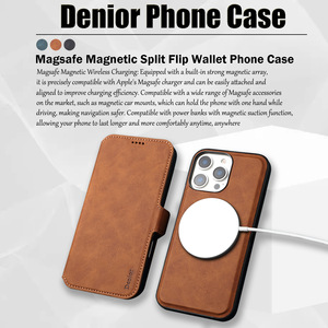 Funda Magnética para Teléfono con Soporte para <span class=keywords><strong>iPhone</strong></span> 12-16 Pro Pro Max, Funda <span class=keywords><strong>de</strong></span> Cuero con Tarjetero Desmontable - Product Image 2