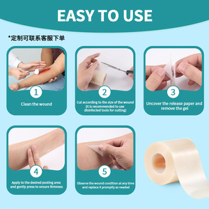 Bandages hydrocolloïdes absorbants pour le soin des plaies, adhésifs médicaux auto-adhésifs pour recouvrir les plaies - Product Image 1